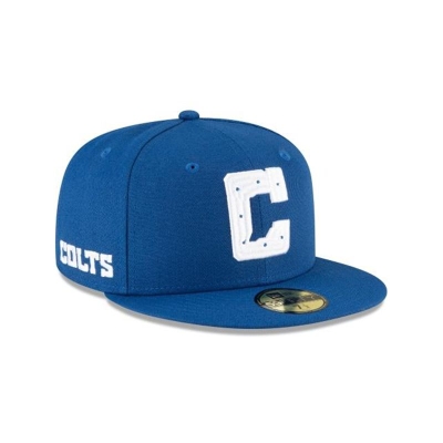 Blue Indianapolis Colts Hat - New Era NFL Logo Mix 59FIFTY Fitted Caps USA9825037